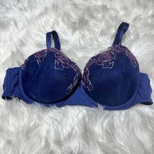 Voglio blue embroidered‎ bra size 46C